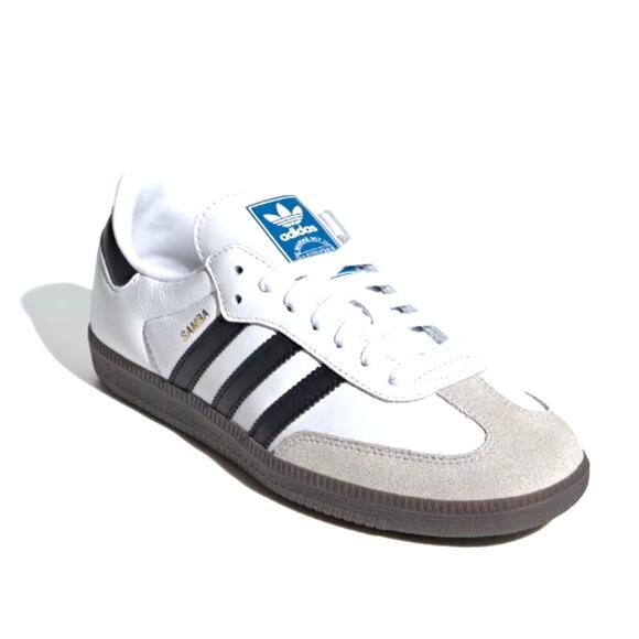 Adidas Women's Cloud White Core Black Gum Samba Original Shoes Size 9.5 - Picture 1 of 13